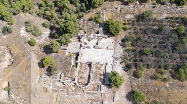 Eleusis, Isthmia, Corinth, Yunanistan. Isthmi 'de Roma Hamamları, inanılmaz mozaikler.!