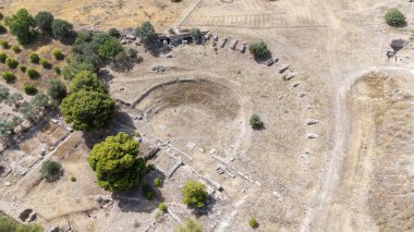 Eleusis, Isthmia, Corinth, Yunanistan. Isthmi 'de Roma Hamamları, inanılmaz mozaikler.!