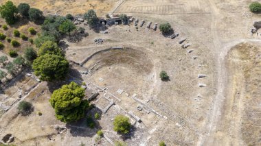 Eleusis, Isthmia, Corinth, Yunanistan. Isthmi 'de Roma Hamamları, inanılmaz mozaikler.!