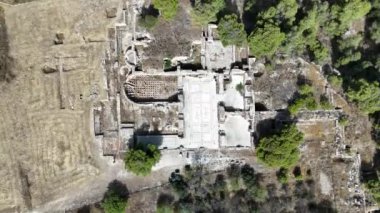 Eleusis, Isthmia, Corinth, Yunanistan. Isthmi 'de Roma Hamamları, inanılmaz mozaikler.!