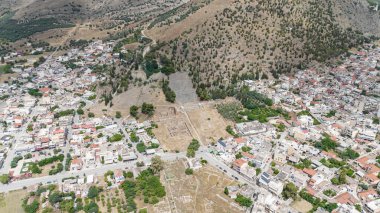 Larissa şehrinin havadan görünüşü