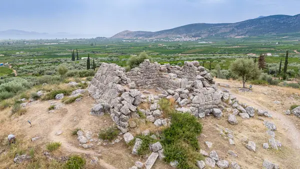 Stock image Ancient Greek pyramid building at Peloponnesus, Elliniko village, Greece