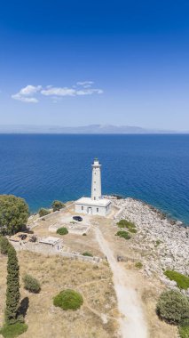 Laconia, Moreloponne 'daki Githio adasının (Gythio kasabası) havadan görünüşü