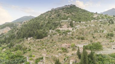 Yunanistan 'ın Mystras kentindeki harabeler - arkeoloji geçmişi