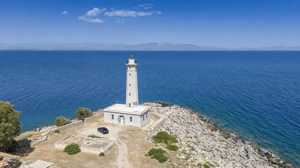 Laconia, Moreloponne 'daki Githio adasının (Gythio kasabası) havadan görünüşü