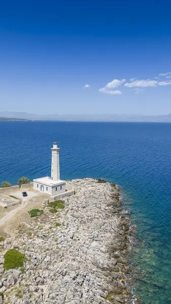 Laconia, Moreloponne 'daki Githio adasının (Gythio kasabası) havadan görünüşü