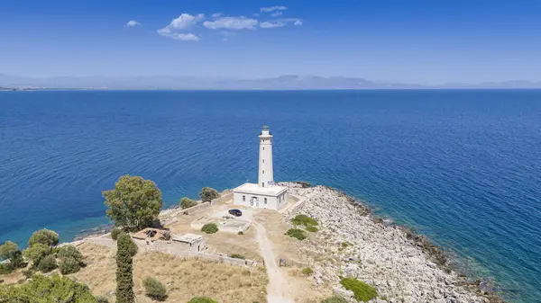 Laconia, Moreloponne 'daki Githio adasının (Gythio kasabası) havadan görünüşü