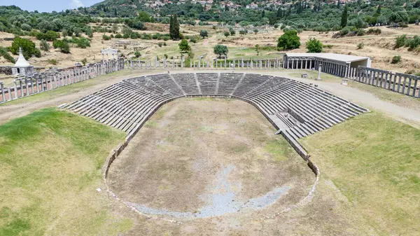 Yunanistan 'ın Moreloponnese kentindeki Messini antik kentinde temerrüt.
