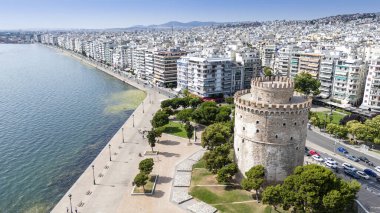 Selanik kenti Yunanistan, beyaz kuleden manzara