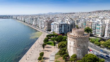 Selanik kenti Yunanistan, beyaz kuleden manzara