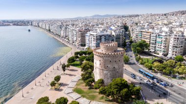 Selanik kenti Yunanistan, beyaz kuleden manzara