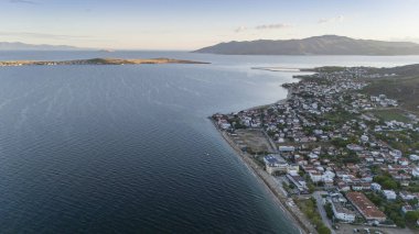 Aerial view of Avsa island, Turkey. Avsa Island view from sea in Turkey. clipart