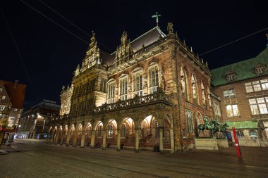 Bremen Belediye Binası veya Rathaus, Bremen, Almanya'nın eski kentinde