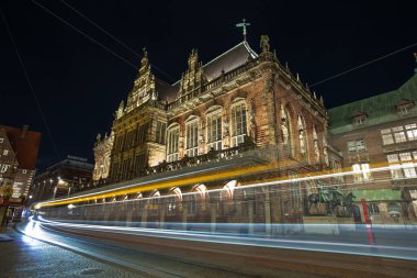 Bremen Belediye Binası veya Rathaus, Bremen, Almanya'nın eski kentinde