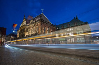 Bremen Belediye Binası veya Rathaus, Bremen, Almanya'nın eski kentinde