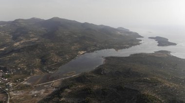 Bademli, Dikili, İzmir, Türkiye 'nin güzel kıyı şeridi