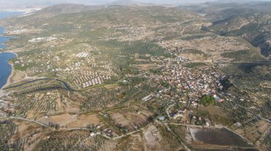 Bademli, Dikili, İzmir, Türkiye 'nin güzel kıyı şeridi