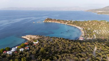 Bademli, Dikili, İzmir, Türkiye 'nin güzel kıyı şeridi