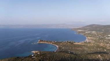 Bademli, Dikili, İzmir, Türkiye 'nin güzel kıyı şeridi