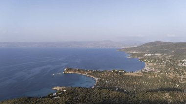 Bademli, Dikili, İzmir, Türkiye 'nin güzel kıyı şeridi