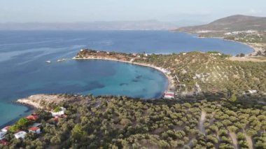 Bademli, Dikili, zmir, Türkiye 'nin güzel kıyı şeridi