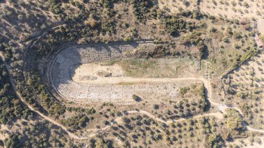 Magnezya 'daki Artemis Tapınağı Türkiye' nin Maeander 'ına insansız hava aracı bakışı