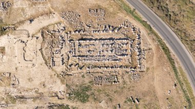 Magnezya 'daki Artemis Tapınağı Türkiye' nin Maeander 'ına insansız hava aracı bakışı