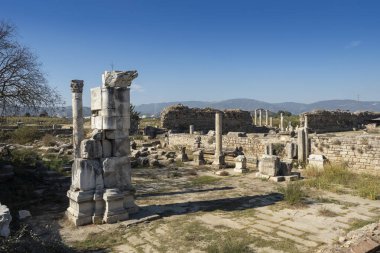 Magnesia Antik Kenti, İyonya 'daki antik bir Yunan kenti olan Maeander' da harabe halindedir. Aydın, Türkiye.