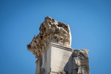 Magnesia Antik Kenti, İyonya 'daki antik bir Yunan kenti olan Maeander' da harabe halindedir. Aydın, Türkiye.