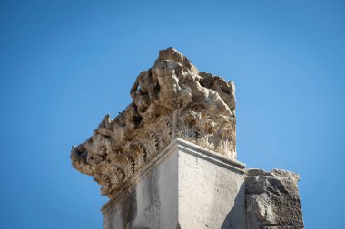 Magnesia Antik Kenti, İyonya 'daki antik bir Yunan kenti olan Maeander' da harabe halindedir. Aydın, Türkiye.