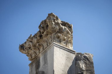 Magnesia Antik Kenti, İyonya 'daki antik bir Yunan kenti olan Maeander' da harabe halindedir. Aydın, Türkiye.