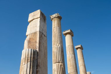 Magnesia Antik Kenti, İyonya 'daki antik bir Yunan kenti olan Maeander' da harabe halindedir. Aydın, Türkiye.