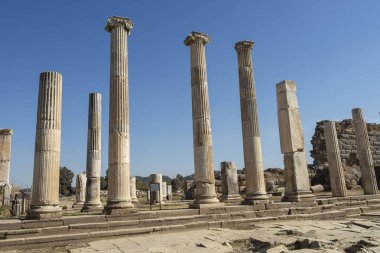 Magnesia Antik Kenti, İyonya 'daki antik bir Yunan kenti olan Maeander' da harabe halindedir. Aydın, Türkiye.