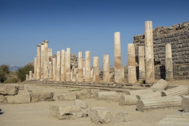 Magnesia Antik Kenti, İyonya 'daki antik bir Yunan kenti olan Maeander' da harabe halindedir. Aydın, Türkiye.
