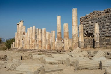 Magnesia Antik Kenti, İyonya 'daki antik bir Yunan kenti olan Maeander' da harabe halindedir. Aydın, Türkiye.
