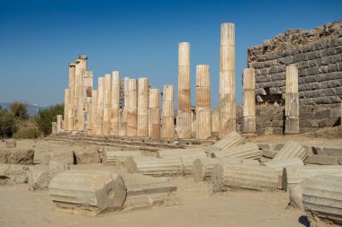 Magnesia Antik Kenti, İyonya 'daki antik bir Yunan kenti olan Maeander' da harabe halindedir. Aydın, Türkiye.