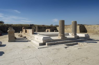 Magnesia Antik Kenti, İyonya 'daki antik bir Yunan kenti olan Maeander' da harabe halindedir. Aydın, Türkiye.