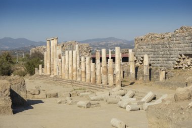 Magnesia Antik Kenti, İyonya 'daki antik bir Yunan kenti olan Maeander' da harabe halindedir. Aydın, Türkiye.
