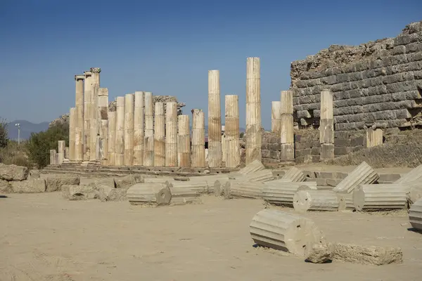Magnesia Antik Kenti, İyonya 'daki antik bir Yunan kenti olan Maeander' da harabe halindedir. Aydın, Türkiye.
