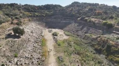 Magnesia Antik Kenti, İyonya 'daki antik bir Yunan kenti olan Maeander' da harabe halindedir. Aydın, Türkiye.