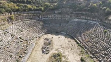 Magnesia Antik Kenti, İyonya 'daki antik bir Yunan kenti olan Maeander' da harabe halindedir. Aydın, Türkiye.
