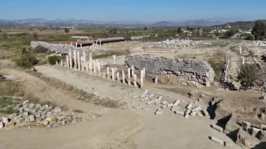 Magnesia Antik Kenti, İyonya 'daki antik bir Yunan kenti olan Maeander' da harabe halindedir. Aydın, Türkiye.