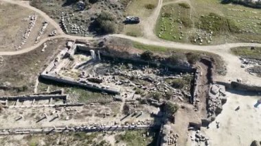 Magnesia Antik Kenti, İyonya 'daki antik bir Yunan kenti olan Maeander' da harabe halindedir. Aydın, Türkiye.