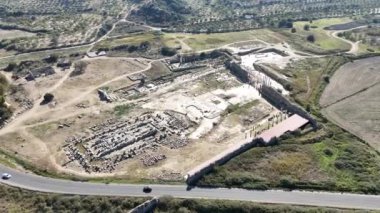 Magnesia Antik Kenti, İyonya 'daki antik bir Yunan kenti olan Maeander' da harabe halindedir. Aydın, Türkiye.