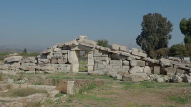 Magnesia Antik Kenti, İyonya 'daki antik bir Yunan kenti olan Maeander' da harabe halindedir. Aydın, Türkiye.