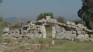 Magnesia Antik Kenti, İyonya 'daki antik bir Yunan kenti olan Maeander' da harabe halindedir. Aydın, Türkiye.