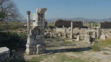 Magnesia Antik Kenti, İyonya 'daki antik bir Yunan kenti olan Maeander' da harabe halindedir. Aydın, Türkiye.