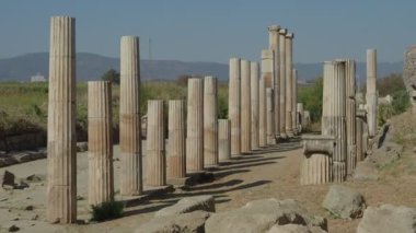 Magnesia Antik Kenti, İyonya 'daki antik bir Yunan kenti olan Maeander' da harabe halindedir. Aydın, Türkiye.