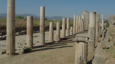 Magnesia Antik Kenti, İyonya 'daki antik bir Yunan kenti olan Maeander' da harabe halindedir. Aydın, Türkiye.