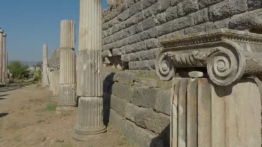 Magnesia Antik Kenti, İyonya 'daki antik bir Yunan kenti olan Maeander' da harabe halindedir. Aydın, Türkiye.